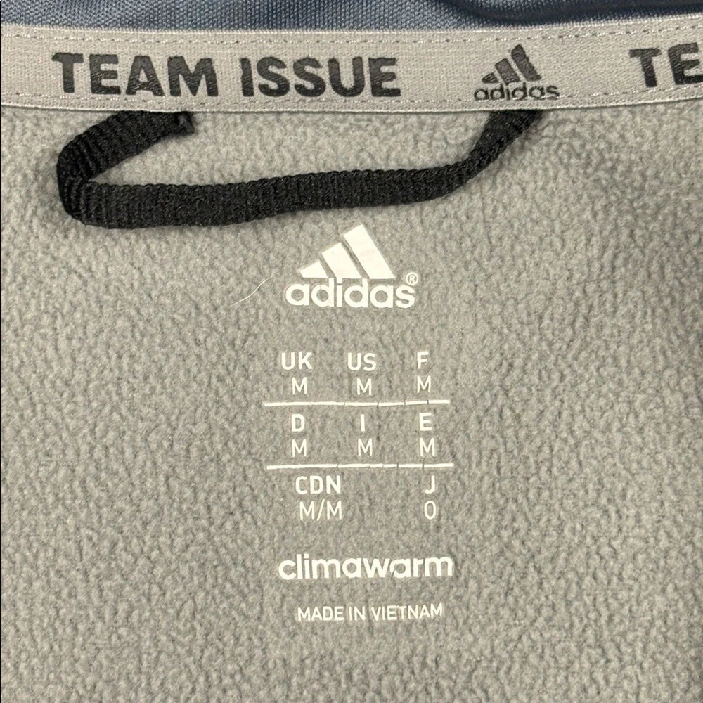 Adidas ClimaWarm 1/4 Zip Fleece Lined Pullover Mens‎ Size Medium Team Issue Grey